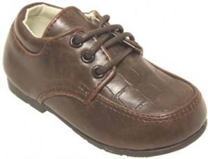 Low Top Craco & Moc Toe w/ Lace-Up-BrownCrocoSmooth